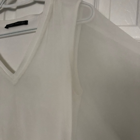 White Zara sheer Blouse, with solid tank inside - Picture 4 of 5